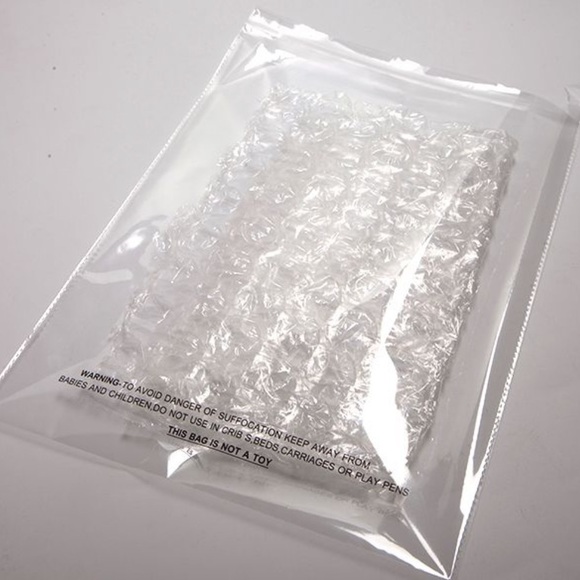 ( Quantity of 10 ) 18” X 24” Clea Inventory Bags,  Suffocation, Self Adhesive - Picture 2 of 3